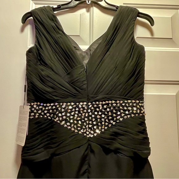 JJ’s House Dress 14 Formal Special Occasion & Wedding Black Ruched Sequins Beads - Picture 4 of 11